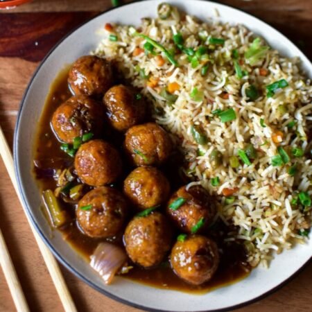 Veg Manchurian Fried Rice
