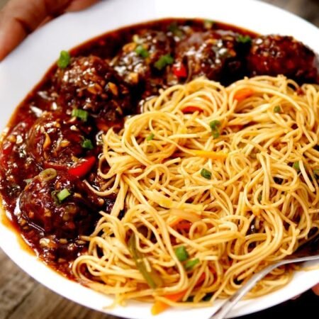 Veg Manchurian Noodles